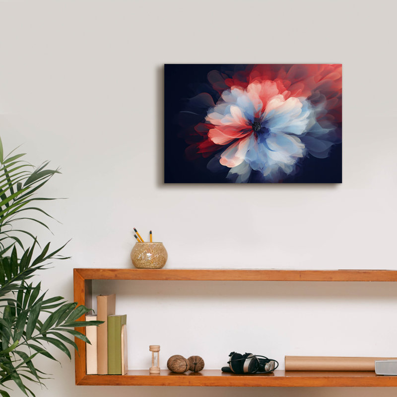 Art mural sur toile Winston Porter, "Fleur psychédélique" par Andreas Magnusson, H 12 po x l 18 po x P 0,75 po