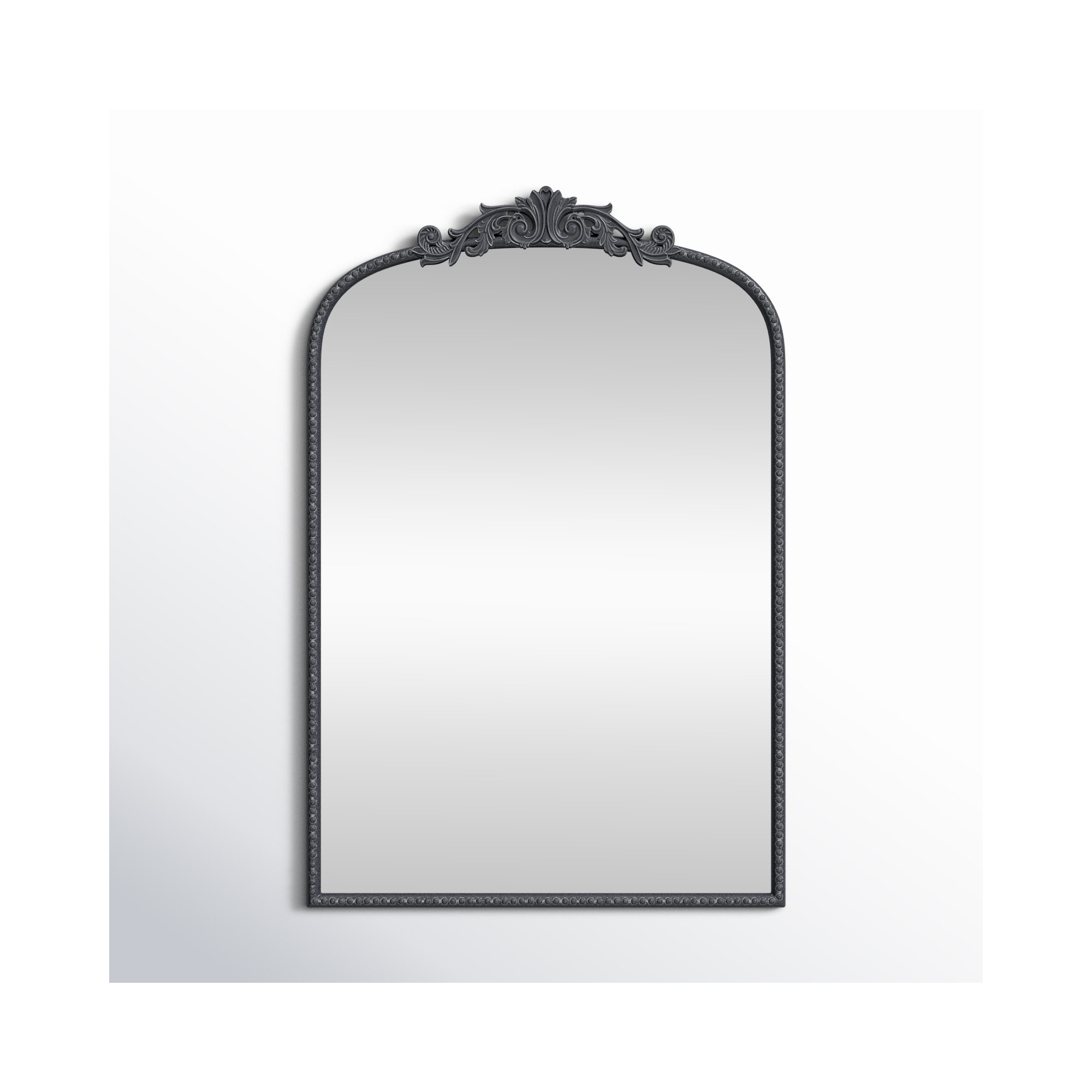 Emmeline Metal Arch Mirror, Black, 36" x 24"
