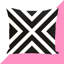 Stripe Geometric Reversible Throw Pillow-1872093088