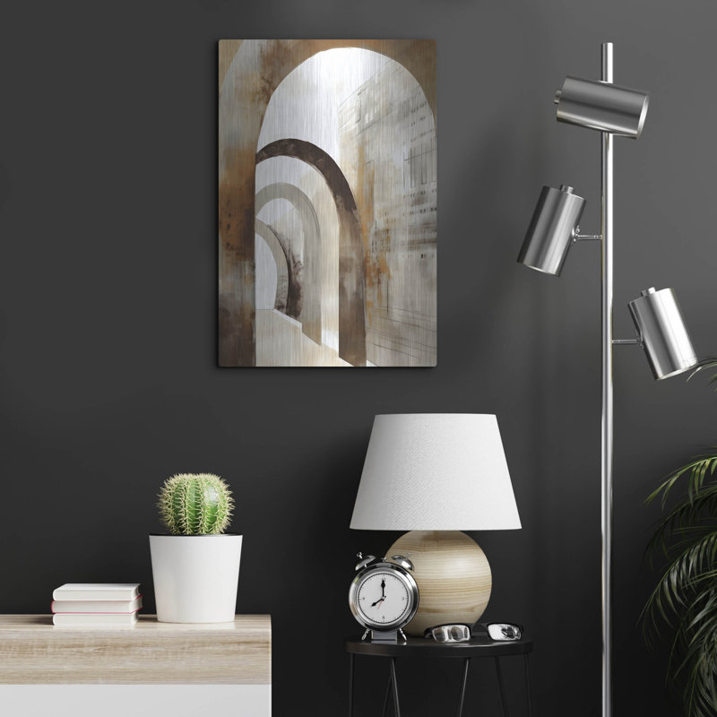 «Mid Century 2» par Petals Prints Design, art mural en métal, H 24 po x l 16 po