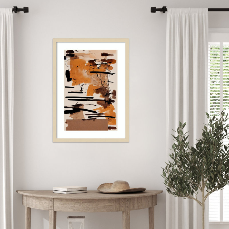 «Earthy Strokes» par Treechild, impression sur bois encadrée
