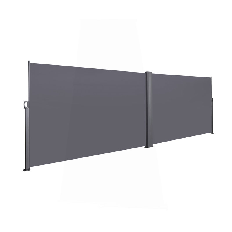 Auvent latéral rétractable 276 po x 71 po, imperméable et résistant aux rayons UV, Gris