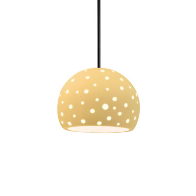 Dimartino 1-Light Pendant - Gloss Blush - Brushed Nickel - 12.25"W x 9.25"H - Dedicated LED - Rigid Stem