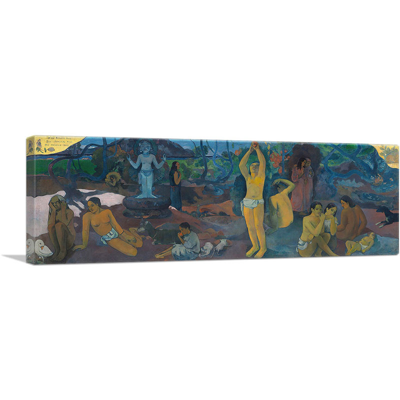 «Where We We From From, What Are We, Where Are We Going» 1898 - Imprimé, H 12 po x l 36 po x P 0,75 po
