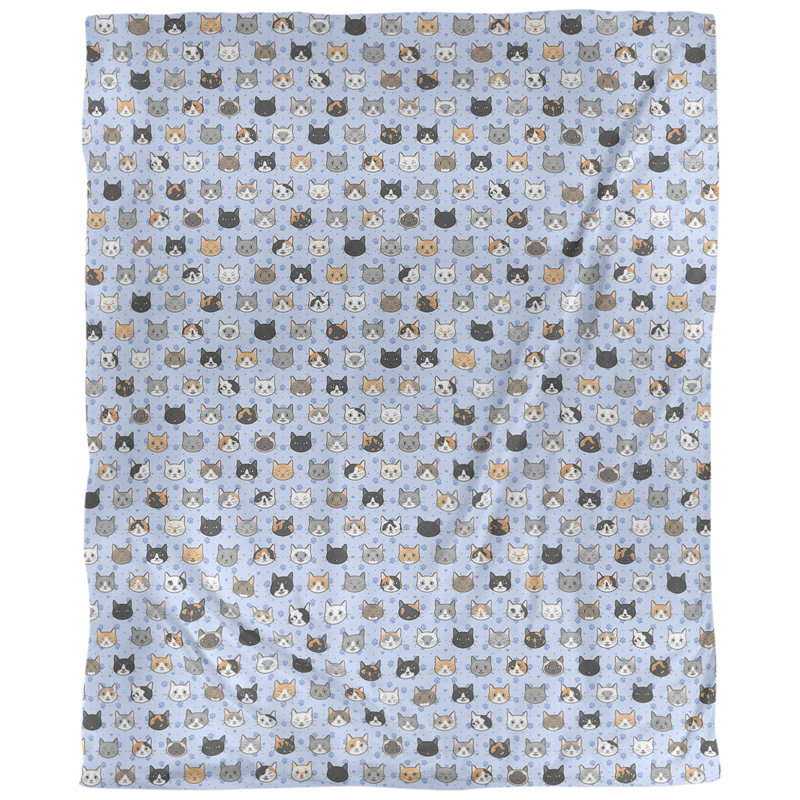 Tissu pour chat kitty, bleu, L 54 po x l 36 po, Lin naturel paloma