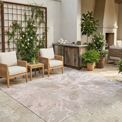 No Distressing Striped Flatweave Indoor / Outdoor Area Rug