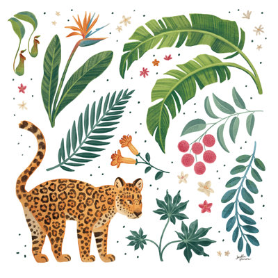 Jungle Love IV White by Janelle Penner - Wrapped Canvas Painting