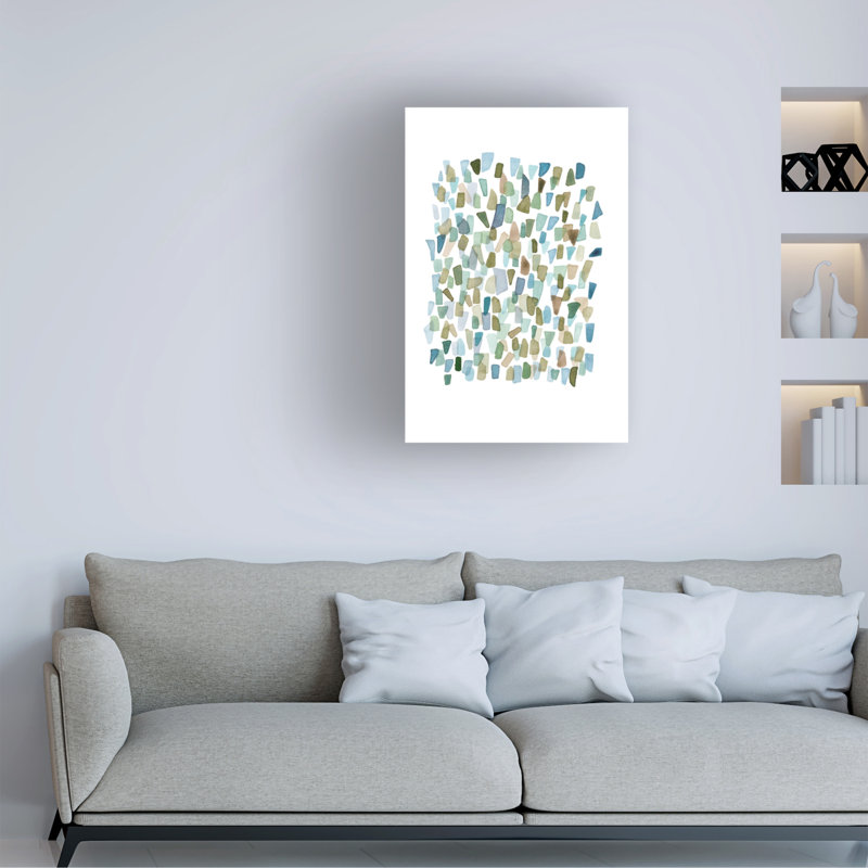 Verre vert moussu par Louise Van Terheijden, H 32 po x l 22 po x P 2 po