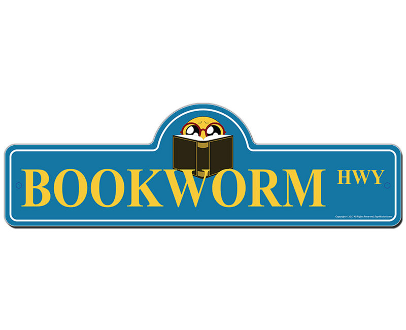 Panneau Aghalee Beware of Book Worm, H 5 po x l 7 po x P 0,1 po