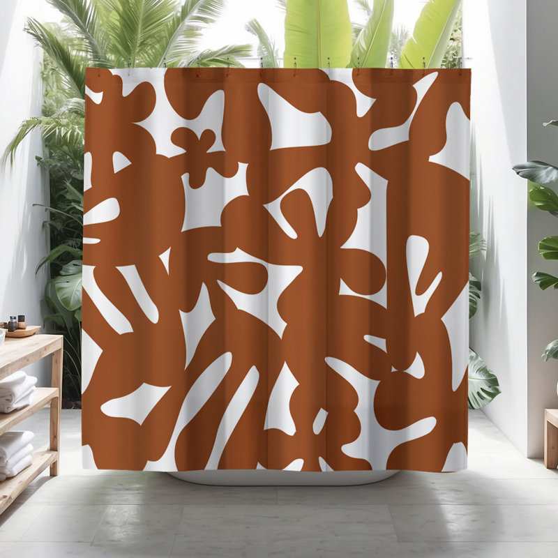 Rideau de douche Coco, Orange brûlé