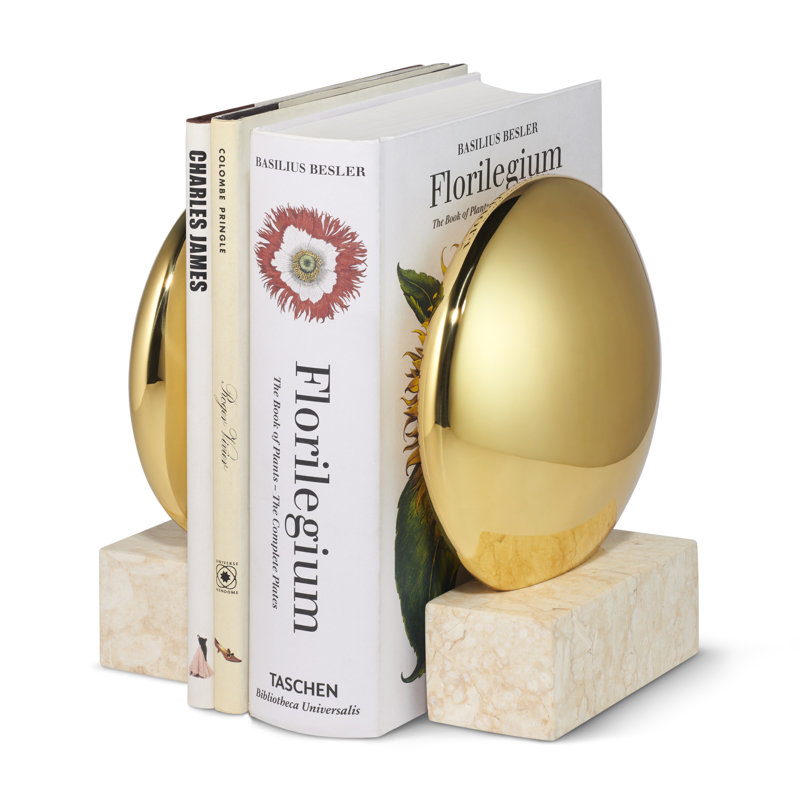 Constantin Mid-Century Modern Stone Non-Skid Bookends