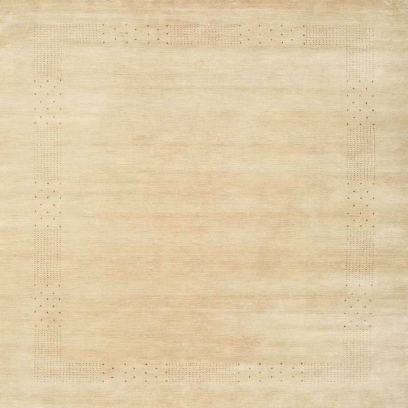 Tapis abstrait beige, Carré 6 pi