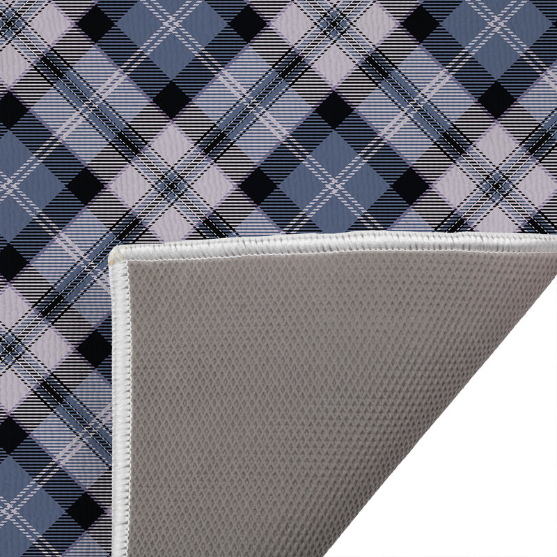 Paillasson Anthony, L 34 po x L 21 po, Bleu / anthracite