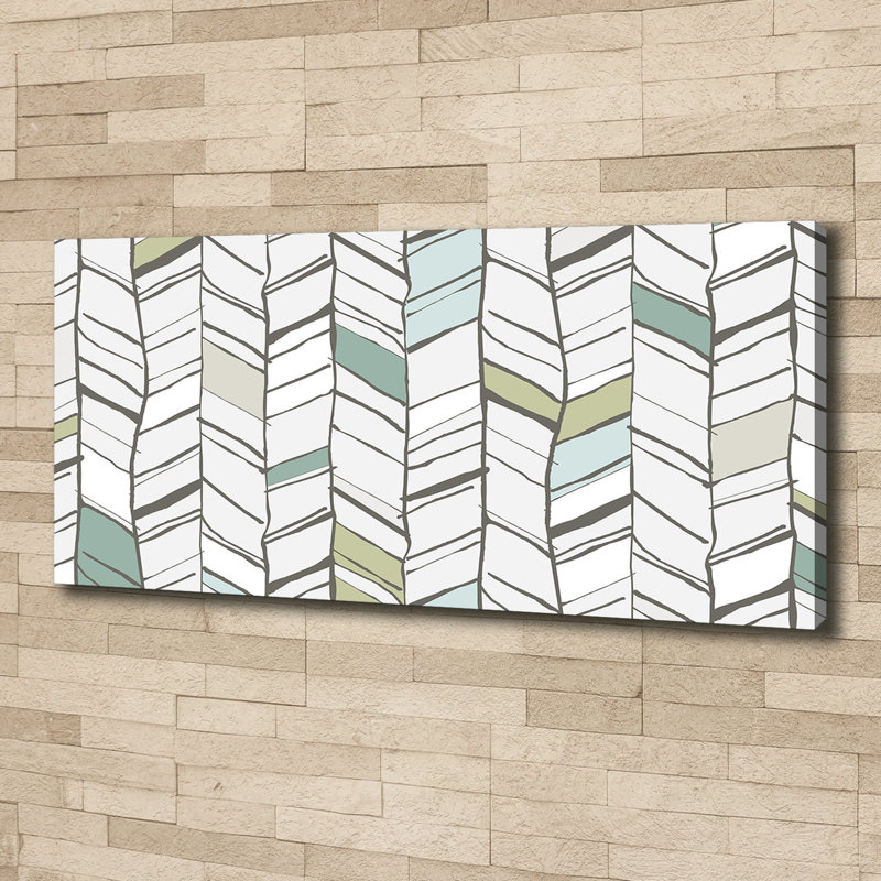 Herringbone Pattern - No Frame Print on Canvas