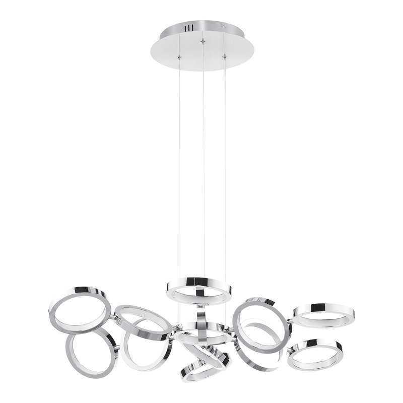 Geller 13 - Light Chrome LED Geometric Pendant