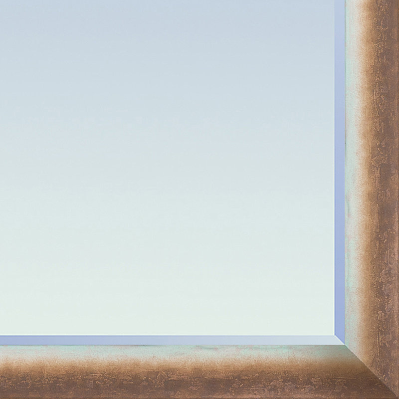 Emeterio Wood Rectangle Wall Mirror, Bronze