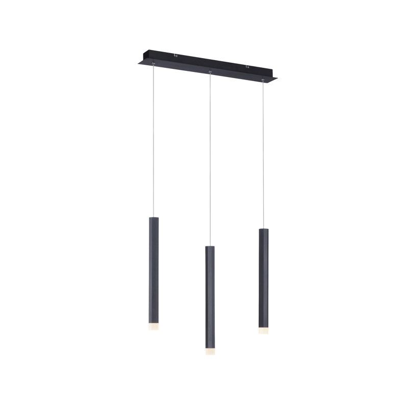 Cardia 3 - Light LED Kitchen Island Pendant, Black