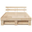 Bed Frame with Headboard Solid Pine Wood-1324561810-1324561809