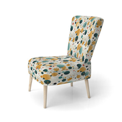 Motif à pois marocain - Chaise d'appoint rembourrée moderne, chaise d'appoint grise