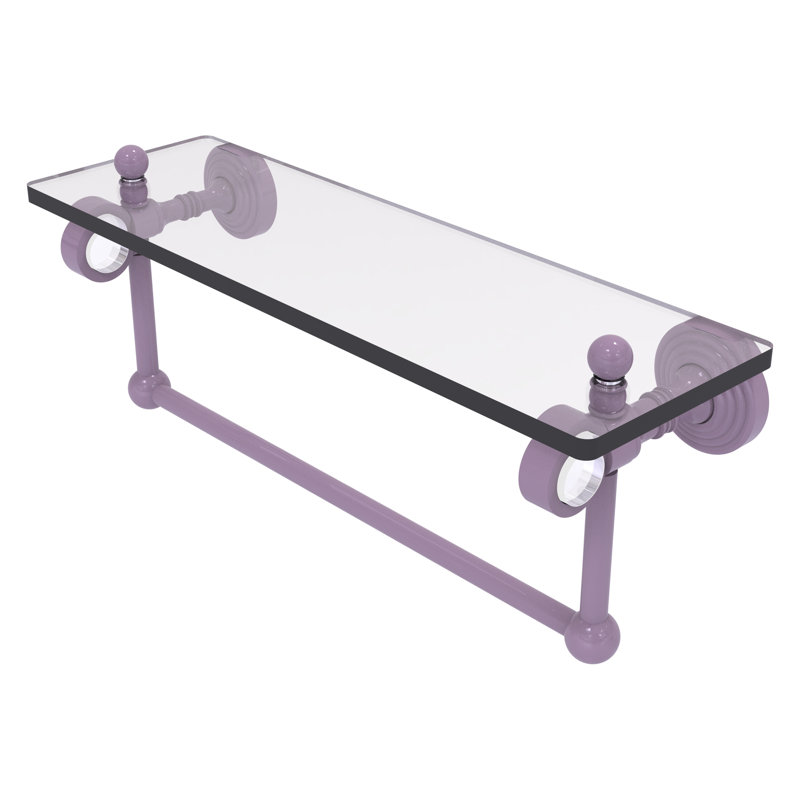 Tablette flottante avec porte-serviettes Pacific Grove, H 6,4 po x l 16 po x P 5,125 po, Lavande