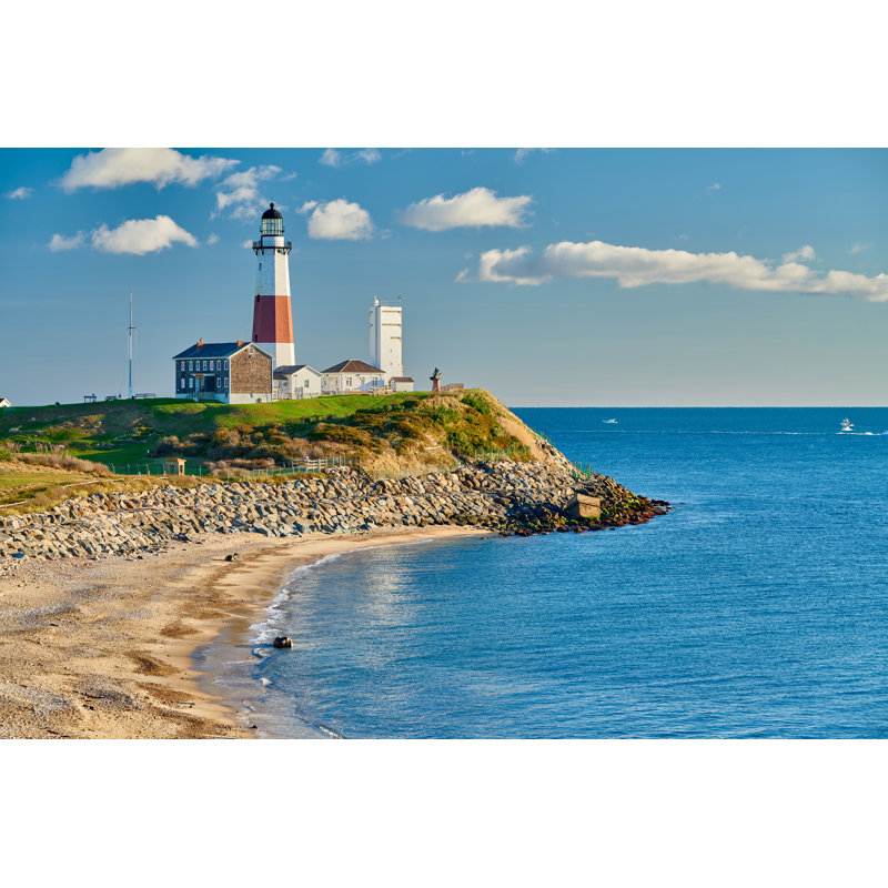 Montauk, phare et plage par Damien Verrier - Photographie sur toile tendue