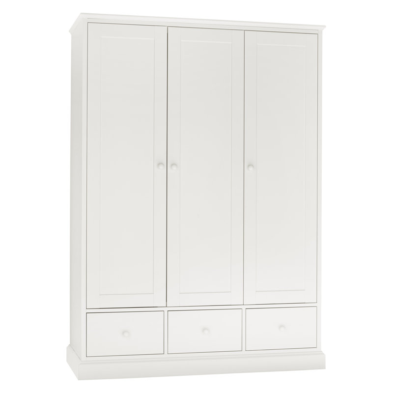 Carolina Triple Wardrobe, White