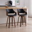 Tabourets de comptoir modernes rembourrés, tabourets de bar pivotants de 26 pouces avec dossier creux et pieds en bois pour îlot de cuisine, tabourets de bar de cuisine-312005018-312004999