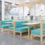 Banc tapissier en similicuir restaurant Cafe