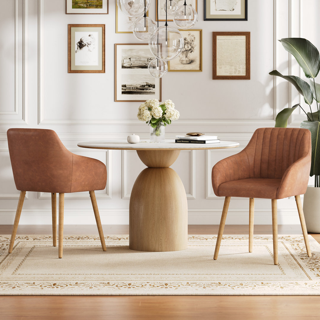 49.5cm H Faux Leather Upholstered  Dining Chair