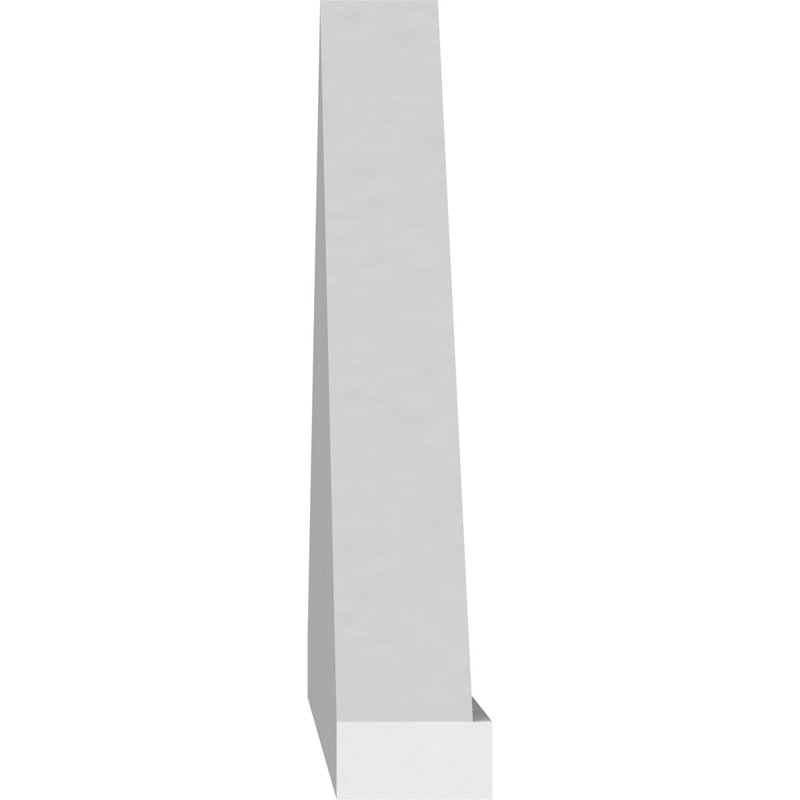Pédement en PVC de qualité architecturale à sommet pointu (pas 6/12), H 11 po x l 40 po x P 2 po