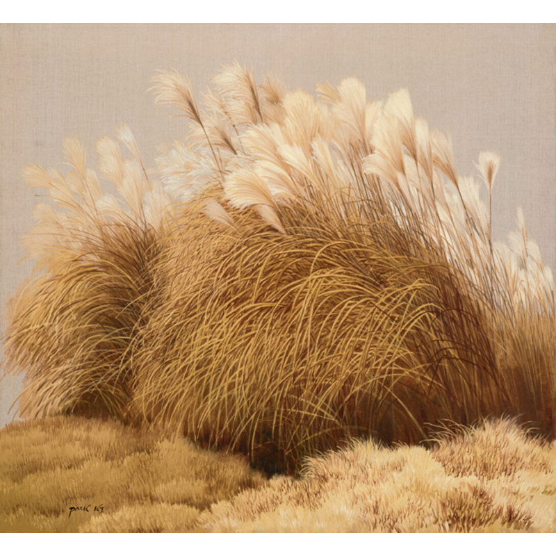 Grassland Breeze Print by Park, Kwang-Jin, Maple Floater Framed, 50'' H x 54'' W