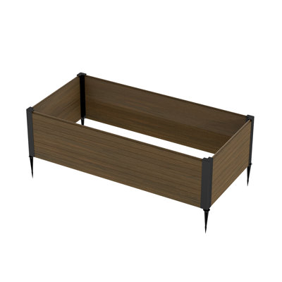 Composite Raised Garden Bed with Ground Stakes（No bottom panel）
