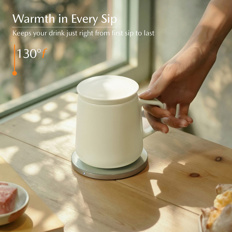 Neo Self-Heating Mug Set - Jasmine White, White