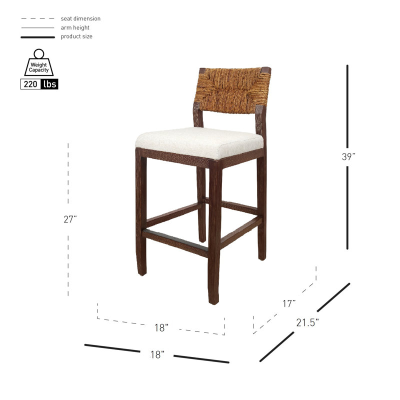 Fairman Upholstered Counter Stool, Counter Stool (27" Seat Height)