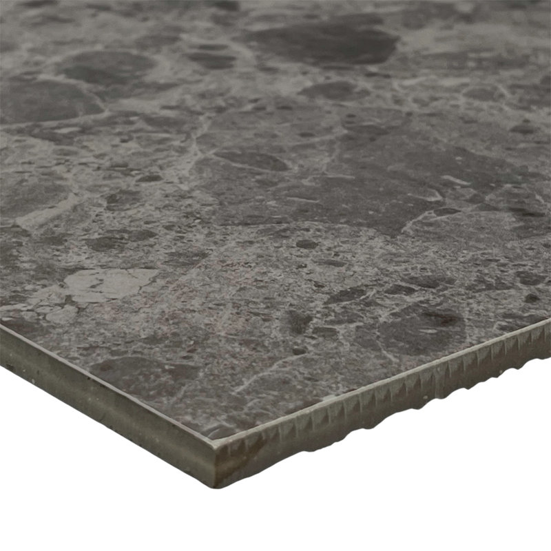 Carreau de mur et de sol en porcelaine aspect pierre 24 po x 24 po Ambience, Gris foncé