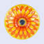 Floral Glass Solar Birdbath