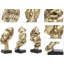 Figurines 3 pièces abstraites penseur doré