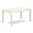 5-Piece Linen White Finish Solid Wood Top - Rectangular Dining Room Set - Seats 4-1562166757-1562166755