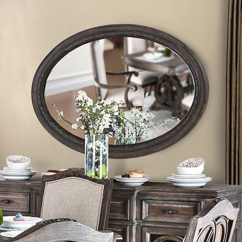 Miroir d'appoint Mentone, Brun
