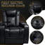 Fauteuil inclinable électrique haut de gamme avec cuir Nappa de qualité supérieure et éclairage à DEL RVB