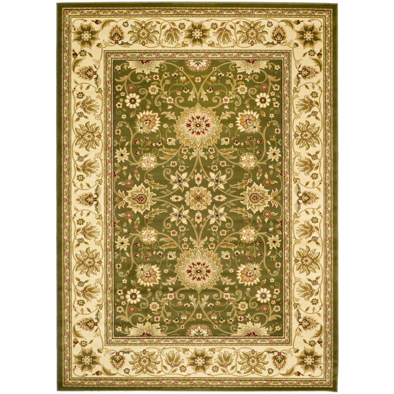 Berrywood Oriental Area Rug, Rectangle 69 x 122 cm, Green