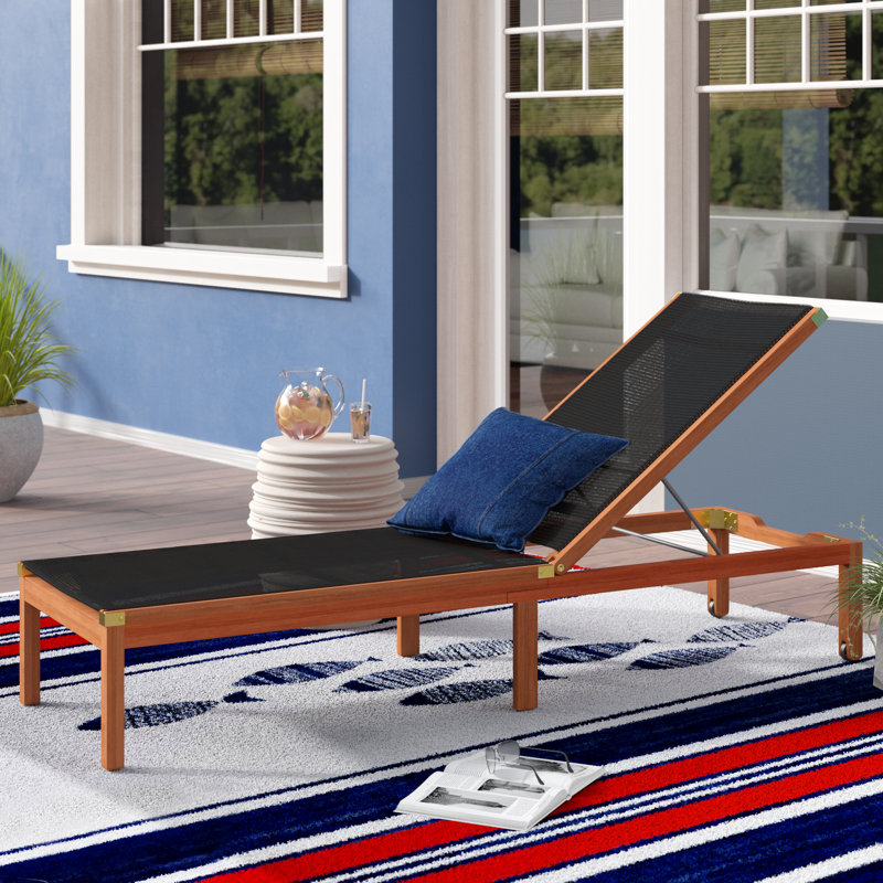 Chaise longue inclinable Brighton, Noir, 76