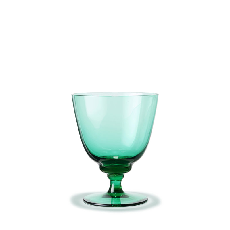 Verre coulant sur pied, Vert