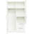 2 Doors, Drawers High Wardrobe And Kitchen Cabinet In White - 5 Storage Spaces, 15mm Particle Board, 3mm Back, For Easy Maintenance Spaces Cabinet, , , Uncomplicated Cleaning