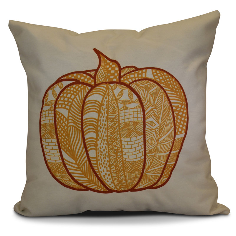 Flipping For Fall Reversible Throw Pillow, Gold