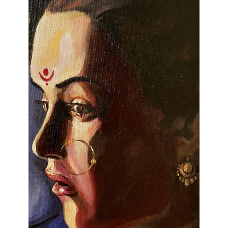 Lord Shiva avec la déesse Parvati | Acrylique sur toile | Par Rajkumar Sarkar