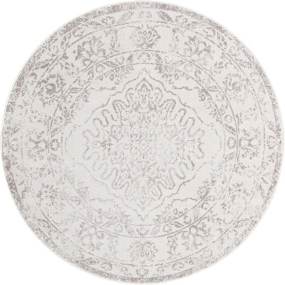 Avalynne Oriental Ivory/Gray Area Rug
