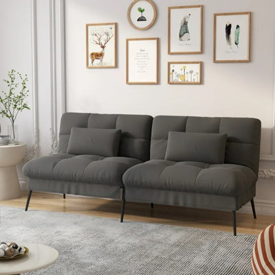 24'' Wide Steel Patio Sofa with Cushions