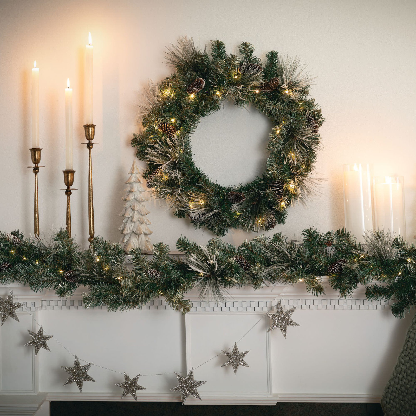 108" Pre-Lit Christmas Garland