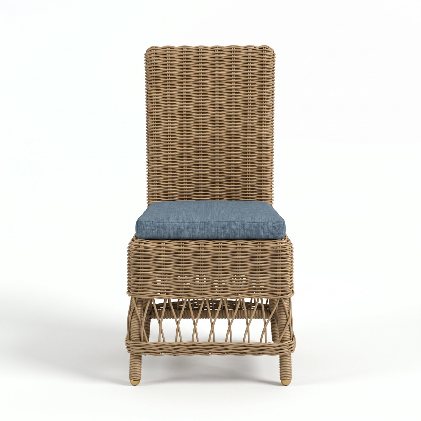 Margot Pebble Outdoor Patio Dining Chairs, Brown, Canvas Denim